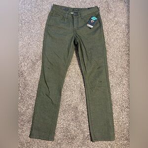 Black Diamond Forest Green Straight Leg Jeans